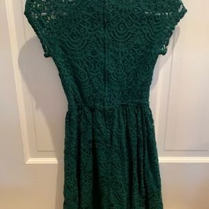 Green lace dress